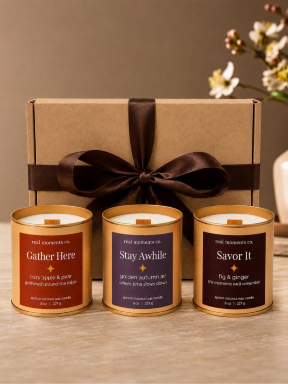 Harvest Collection Candle Set, Luxury Fall Candles, Thanksgiving Hostess Gift
